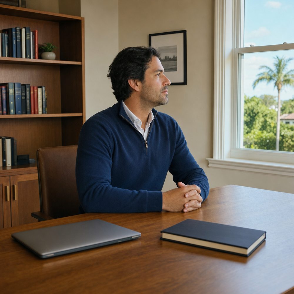 Therapist working from a home office